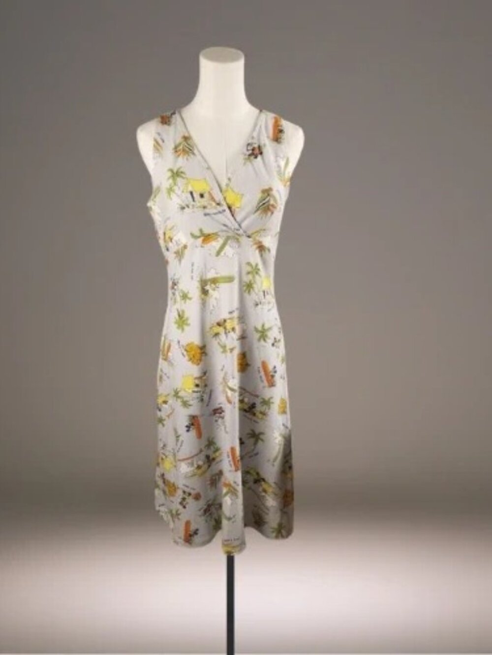 Disney Shopping Mickey Minnie Hawaiian Surf Dress Womens Medium Vintage Y2K